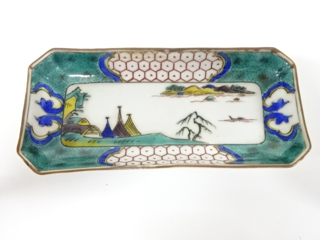  古九谷　色絵　江戸期　長皿